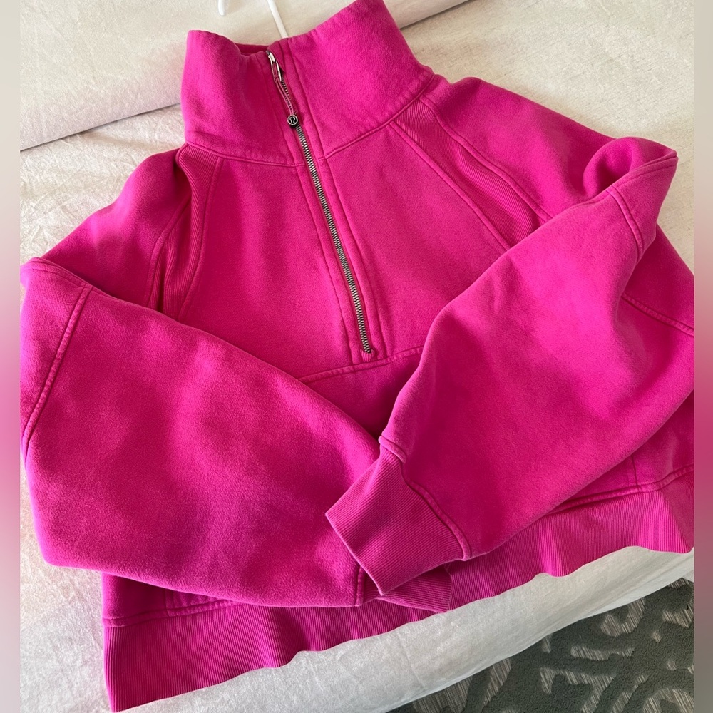 Lululemon Sonic Pink Scuba Funnel Neck Half Zip - M/L